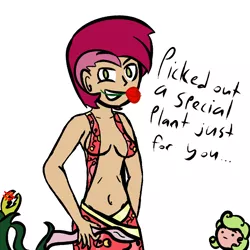 Size: 750x750 | Tagged: 30 minute art challenge, artist:shadix, breasts, daisy, human, humanized, rose, roseluck, skinny, suggestive, tentacles