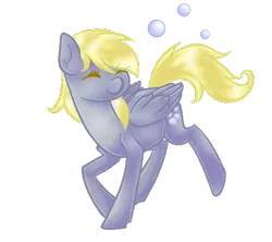 Size: 450x400 | Tagged: safe, artist:doodle--bug, derpibooru import, derpy hooves, pegasus, pony, female, happy, mare, solo