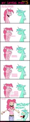 Size: 660x2651 | Tagged: artist:hellarmy, comic, derpibooru import, humanized, lyra heartstrings, pinkie pie, pony to human, safe, transformation