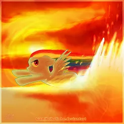 Size: 1500x1500 | Tagged: artist:gamibrii, derpibooru import, rainbow dash, safe, sunset