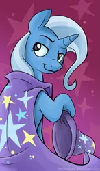 Size: 391x670 | Tagged: safe, artist:spainfischer, derpibooru import, trixie, pony, unicorn, female, looking back, mare, solo