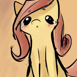 Size: 700x700 | Tagged: artist:pyupew, chibi, crying, derpibooru import, fluttershy, safe, sketch