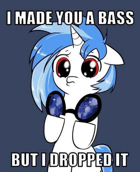 Size: 500x613 | Tagged: bass drop, broken, but i eated it, cracked, derpibooru import, drop the bass, image macro, safe, text, vinyl scratch