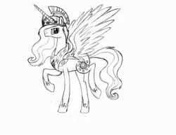 Size: 3300x2550 | Tagged: safe, artist:steppinondabeat, derpibooru import, princess celestia, alicorn, pony, male, monochrome, prince solaris, rule 63, sketch, stallion