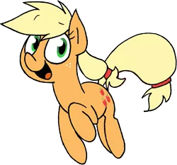 Size: 1163x1085 | Tagged: applejack, artist:strangiesleepy, derpibooru import, looking at you, running, safe, simple background, solo