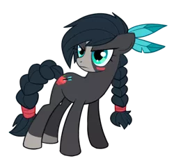 Size: 600x564 | Tagged: dead source, safe, artist:sambragg, derpibooru import, oc, unofficial characters only, braid, feather, simple background, solo, transparent background, vector