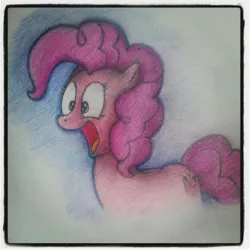 Size: 2448x2448 | Tagged: artist:king dedede, derpibooru import, excited, pencil drawing, pinkie pie, safe, solo, traditional art