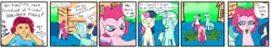 Size: 2000x363 | Tagged: artist:theuglyother, bon bon, comic, derpibooru import, hangover, humanized, lyra heartstrings, pinkie pie, safe, sweetie drops