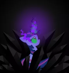 Size: 2216x2352 | Tagged: artist:omegasunburst, crystal, dark magic, derpibooru import, safe, solo, sombra eyes, twilight sparkle