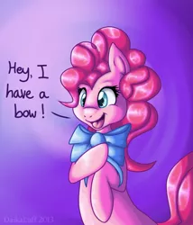 Size: 600x700 | Tagged: artist:daikaluff, bow, derpibooru import, pinkie pie, safe, solo