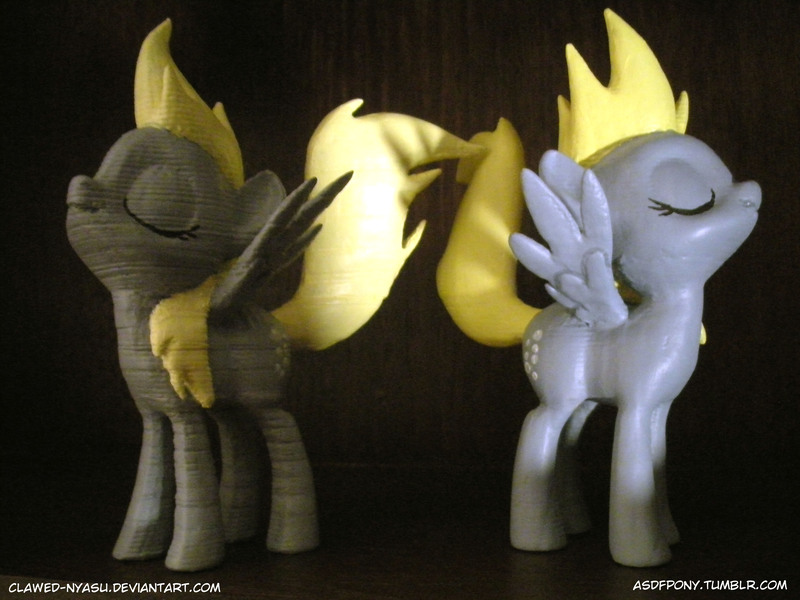 Size: 3648x2736 | Tagged: safe, artist:clawed-nyasu, derpibooru import, derpy hooves, pegasus, pony, 3d print, comparison, female, mare, photo