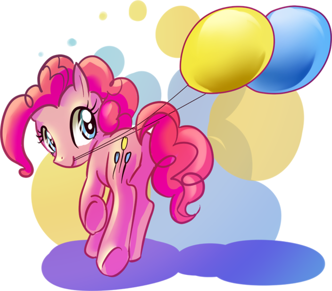 Size: 700x614 | Tagged: artist:torisakura, balloon, derpibooru import, mouth hold, pinkie pie, plot, safe, solo