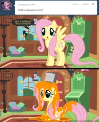 Size: 650x800 | Tagged: artist:mixermike622, comic, crossover, dan, dan vs, dan vs fim, derpibooru import, fluttershy, paint, paint on fur, safe