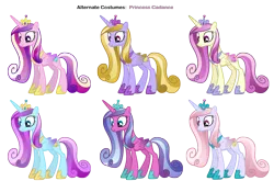 Size: 3917x2578 | Tagged: safe, artist:pika-robo, artist:sakatagintoki117, derpibooru import, princess cadance, sapphire joy, crystal pony, pony, alternate costumes, palette swap, recolor, vector