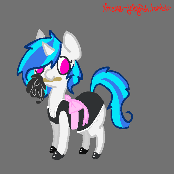 Size: 700x700 | Tagged: 30 minute art challenge, artist:xtreme-jellyfish, clothes, derpibooru import, duster, maid, safe, vinyl scratch