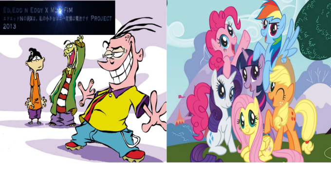 Size: 680x372 | Tagged: applejack, derpibooru import, double d, ed, edd, eddy, ed edd n eddy, fluttershy, pinkie pie, rainbow dash, rarity, safe, twilight sparkle