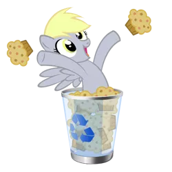 Size: 800x800 | Tagged: source needed, safe, derpibooru import, derpy hooves, pegasus, pony, basket, female, mare, muffin, recycle bin, windows