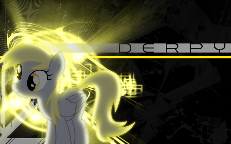 Size: 1920x1200 | Tagged: safe, artist:kooner-cz, artist:vexx3, derpibooru import, edit, derpy hooves, pegasus, pony, female, mare, smiling, solo, vector, wallpaper, wallpaper edit