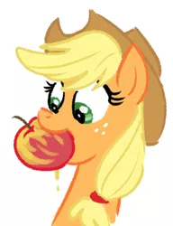 Size: 317x412 | Tagged: apple, applejack, artist:starlight-gaze, derpibooru import, obligatory apple, safe