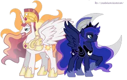 Size: 3292x2092 | Tagged: artist:jaquelindreamz, dead source, derpibooru import, prince artemis, prince solaris, princess celestia, princess luna, rule 63, safe, simple background