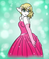 Size: 900x1091 | Tagged: safe, artist:alicesaurusrex, derpibooru import, oc, unofficial characters only, anthro, unicorn, bipedal, bittersweet, clothes, prom