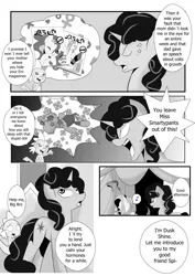 Size: 2203x3115 | Tagged: artist:0ryomamikado0, comic, derpibooru import, dusk shine, manga, messy mane, porn stash, rarity, rule 63, safe, smarty pants, spike, the unexpected love life of dusk shine, twilight sparkle