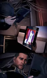 Size: 636x1050 | Tagged: commander shepard, derpibooru import, gamer poop, mass effect, parody, rarity, safe