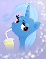 Size: 1547x1982 | Tagged: safe, artist:chrisboe4ever, derpibooru import, trixie, pony, unicorn, drink, female, mare, smoothie, solo