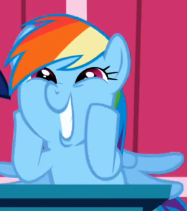 Size: 273x308 | Tagged: safe, derpibooru import, screencap, rainbow dash, dashface, grin