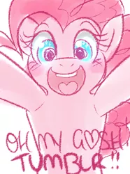 Size: 341x459 | Tagged: artist:askpinkie-pie-mod, ask pinkie pie, askpinkie-pie-mod, derpibooru import, happy, looking at you, pinkie pie, safe, solo, tumblr