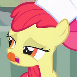 Size: 250x250 | Tagged: safe, derpibooru import, screencap, apple bloom, call of the cutie, tongue out