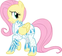 Size: 4000x3593 | Tagged: artist:binaryninj4, clothes, derpibooru import, dress, fluttershy, green isn't your color, nudie suit, safe, simple background, solo, transparent background, vector