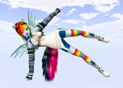 Size: 1232x888 | Tagged: 3d, anthro, artist:reituki, derpibooru import, human facial structure, rainbow dash, safe, second life, solo