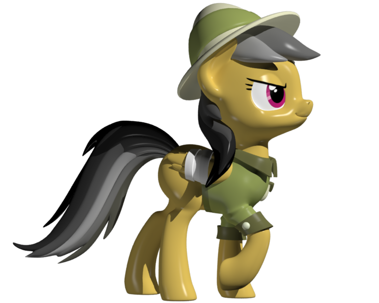 Size: 1000x800 | Tagged: 3d, artist:clawed-nyasu, daring do, derpibooru import, safe, simple background, solo, transparent background