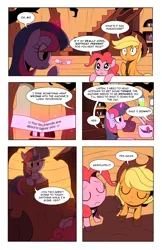 Size: 1320x2040 | Tagged: applejack, artist:karzahnii, comic, derpibooru import, pinkie pie, safe, tales from ponyville, twilight sparkle