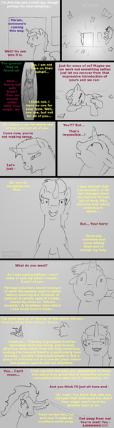 Size: 400x1503 | Tagged: alicorn amulet, artist:haretrinity, comic, derpibooru import, grimdark, king sombra, old equestria