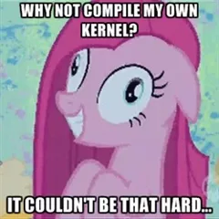 Size: 250x250 | Tagged: safe, derpibooru import, edit, edited screencap, screencap, pinkie pie, earth pony, pony, party of one, female, image macro, impact font, linux, mare, meme, pinkamena diane pie, solo, tempting fate, this will end in tears