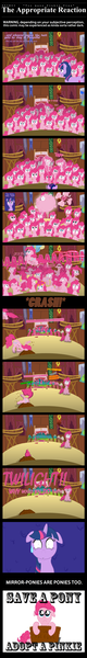 Size: 1324x9982 | Tagged: safe, artist:ultrathehedgetoaster, derpibooru import, pinkie pie, twilight sparkle, earth pony, pony, unicorn, too many pinkie pies, alternate ending, angry, avatar the last airbender, cabbage merchant, circling stars, clone, comic, death, face down ass up, female, mare, murder, my cabbages, now you fucked up, pinkie clone, pinkie clone debate, reality ensues, sad, scared, the horror, wide eyes
