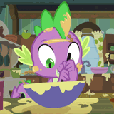 Size: 160x160 | Tagged: animated, baking, bowl, derpibooru import, dragon, male, safe, screencap, spike, spike at your service