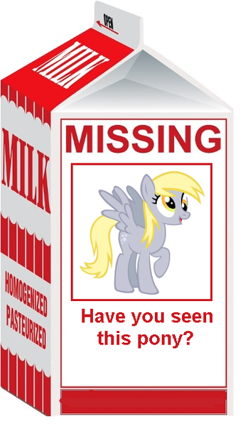 Size: 350x614 | Tagged: safe, derpibooru import, derpy hooves, pegasus, pony, derpygate, female, mare, milk, milk carton, missing