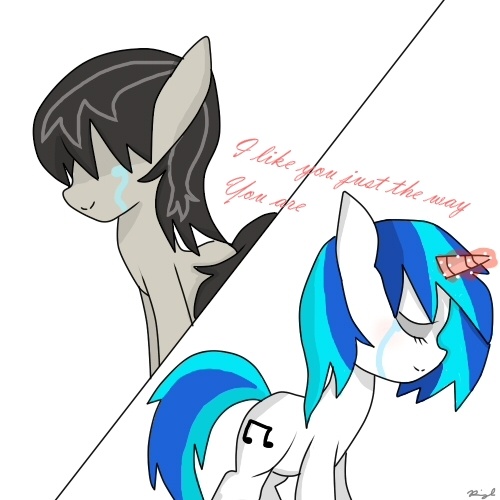 Size: 500x500 | Tagged: safe, artist:poetryunite, derpibooru import, octavia melody, vinyl scratch, female, lesbian, scratchtavia, shipping