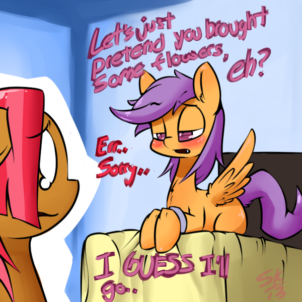 Size: 650x650 | Tagged: artist:serendipity-kitty, babscoot, babs seed, female, lesbian, lesboloo, safe, scootaloo, shipping