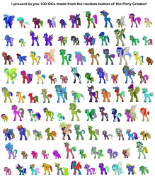 Size: 4627x5274 | Tagged: 100, absurd resolution, derpibooru import, oc, pony creator, safe, unofficial characters only, wat