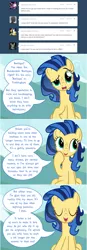 Size: 800x2291 | Tagged: safe, artist:flash equestria photography, derpibooru import, oc, oc:milky way, unofficial characters only, pony, milkmare of trottingham, ask, cleavage, comic, crotchboobs, female, freckles, impossibly large crotchboobs, mare, solo, tumblr