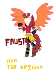 Size: 762x1048 | Tagged: safe, artist:jewelsfriend, derpibooru import, oc, oc:fausticorn, pony, bipedal, borderlands, borderlands 2, crossover, lauren faust, lilith