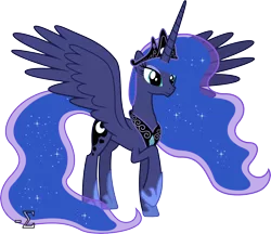 Size: 8820x7610 | Tagged: absurd resolution, artist:90sigma, derpibooru import, older, princess luna, safe, simple background, solo, transparent background, ultimate luna, vector