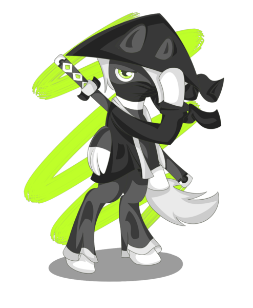 Size: 1235x1500 | Tagged: artist:nenogirlygirl, artist:tails232323, danny phantom, ninja, ponified, safe, sword