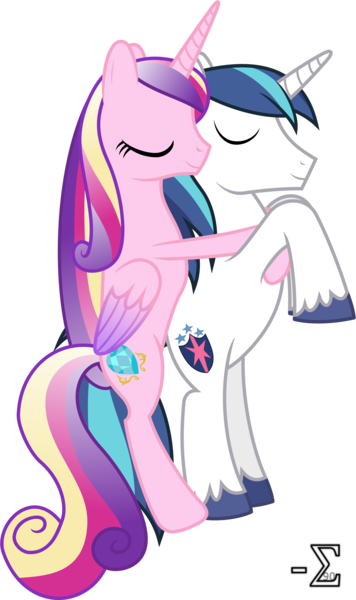 Size: 4640x7810 | Tagged: absurd resolution, artist:90sigma, bipedal, cuddling, derpibooru import, hug, princess cadance, safe, shining armor, simple background, sleeping, snuggling, spooning, transparent background, vector