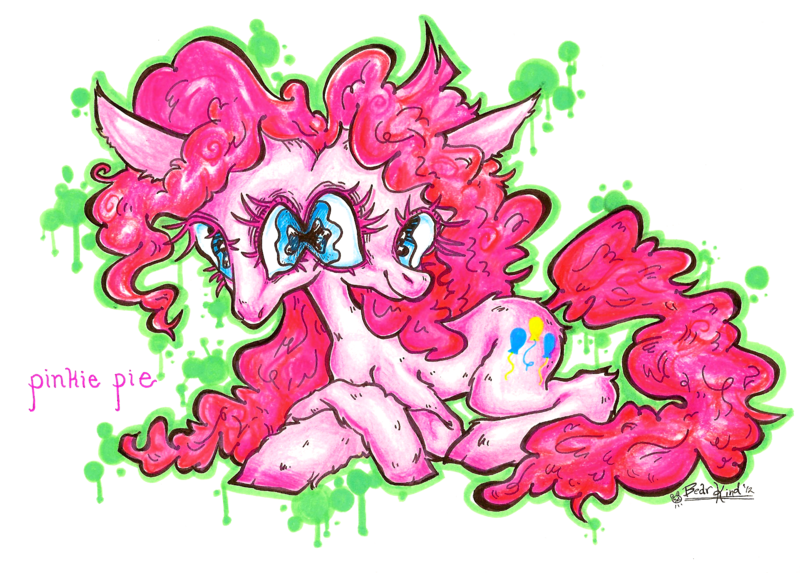 Size: 1822x1306 | Tagged: grimdark, artist:bearkind, derpibooru import, pinkie pie, two heads, wat