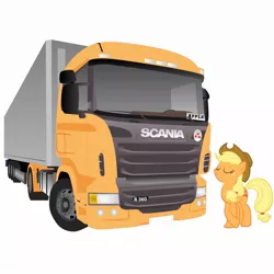 Size: 1200x1200 | Tagged: applejack, derpibooru import, euro truck simulator 2, safe, scania, scania r-series streamline, truck